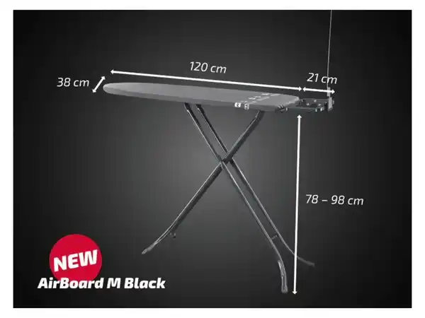 Bild 3 von LEIFHEIT Bügeltisch »AirBoard M Black«, ultraleicht