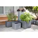 Bild 2 von CASAYA Pflanzgefäß »Quadro High«, 26 x 72,5 cm (BxH), Kunststoff, steingrau