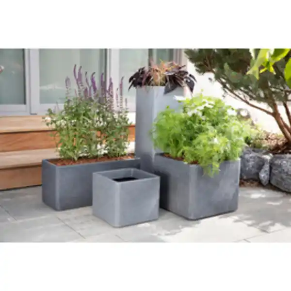 Bild 2 von CASAYA Pflanzgefäß »Quadro High«, 26 x 72,5 cm (BxH), Kunststoff, steingrau