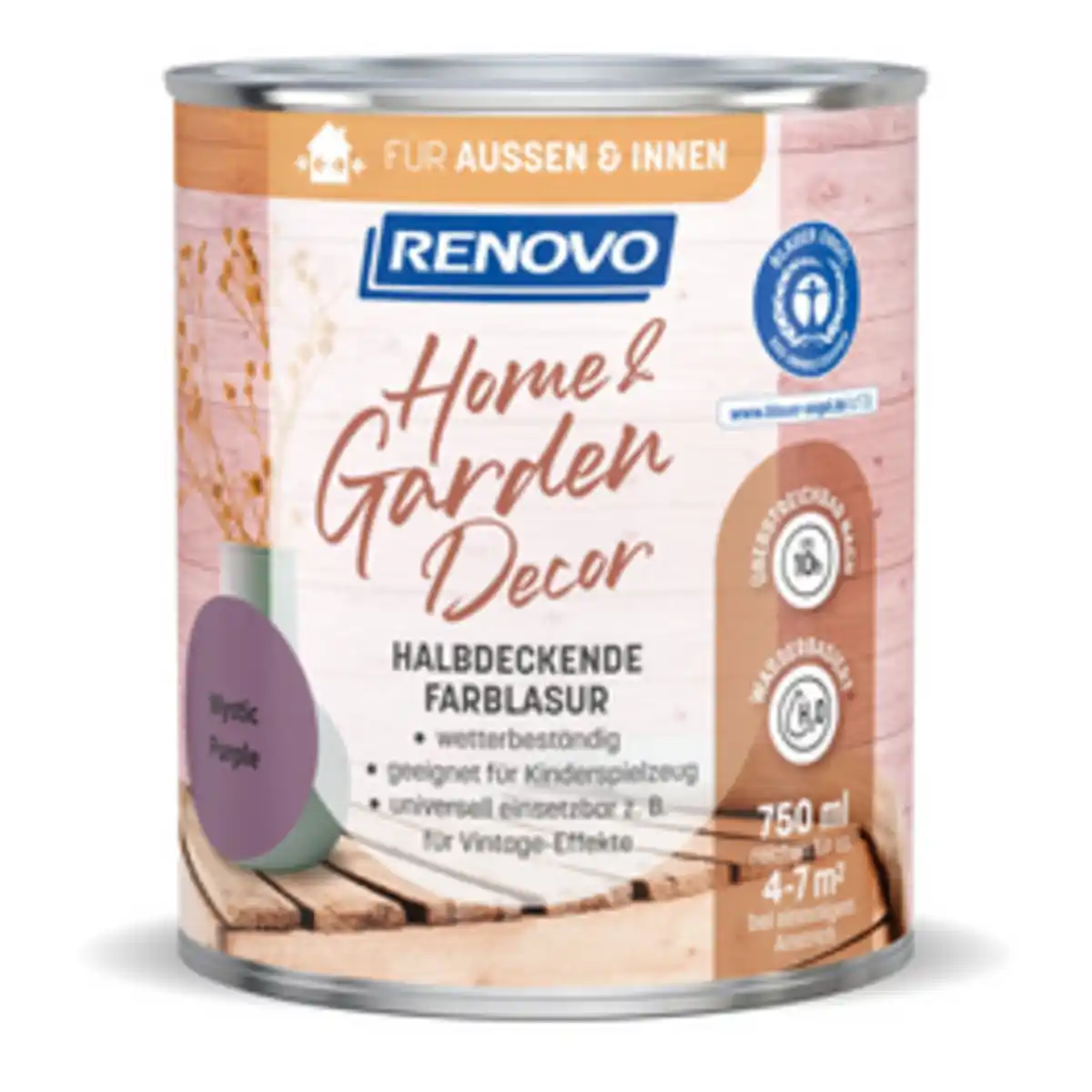 Bild 1 von RENOVO Farblasur »Home & Garden Decor«, seidenmatt, 750 ml, mystic purple