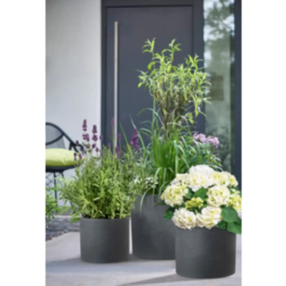 Bild 3 von CASAYA Pflanzgefäß »Roma«, 50 x 41 cm (ØxH), Kunststoff, granitschwarz