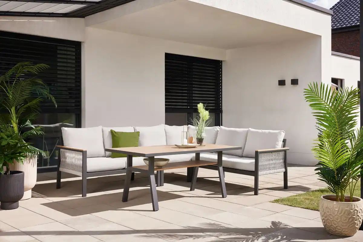 Bild 1 von Primaster Gartenmöbel-Set Kos Aluminium in Holzoptik