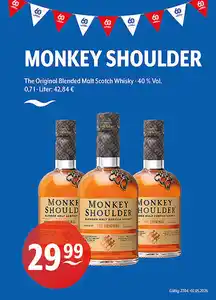 MONKEY SHOULDER The Original Blended Malt Scotch Whisky 40 % Vol.