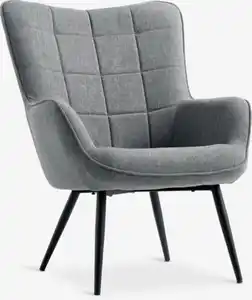 Sessel ULDUM grau Stoff /schwarz