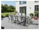 Bild 2 von LIVARNO® Alu-Set »Houston«, 9-teilig - Ausziehtisch & 8 Stapelsessel, hellgrau-meliert