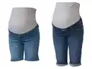 Bild 1 von esmara® Damen Umstands-Jeansshorts, niedrige Leibhöhe mit elastischem Besatz