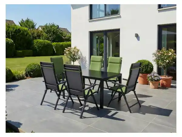Bild 2 von LIVARNO® Alu-Set »Houston«, 7-teilig - Standardtisch & 6 Klappsessel, anthrazit
