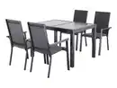 Bild 1 von LIVARNO® Alu-Set »Houston« 5-teilig - Ausziehtisch und 4 Stapelsessel, anthrazit