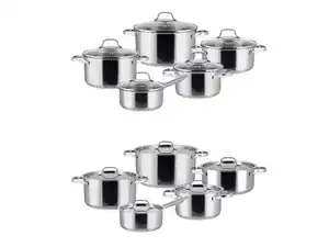 SILVERCREST® Edelstahl-Topf-Set, 10-teilig