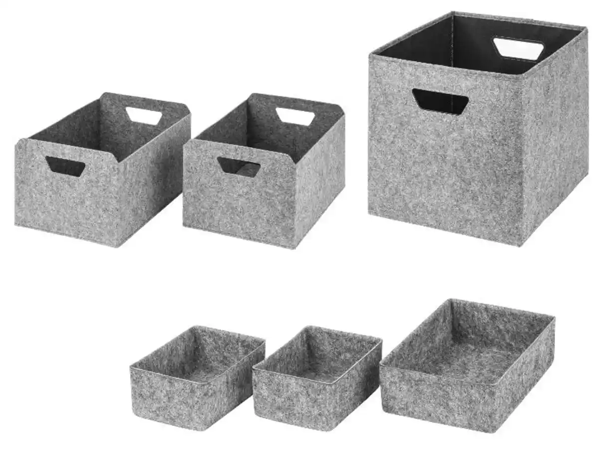 Bild 1 von W5 Filz-Aufbewahrungskörbe/ Großer Filz-Aufbewahrungskorb/ Kleine Filz-Aufbewahrungskörbe,  17 l