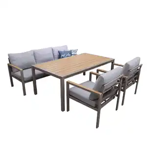 Primaster Gartenmöbel-Set Porto Aluminium in Holzoptik