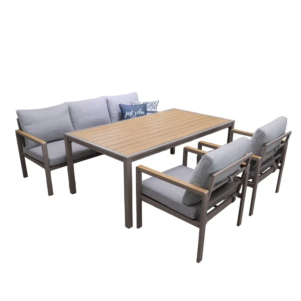 Bild 1 von Primaster Gartenmöbel-Set Porto Aluminium in Holzoptik