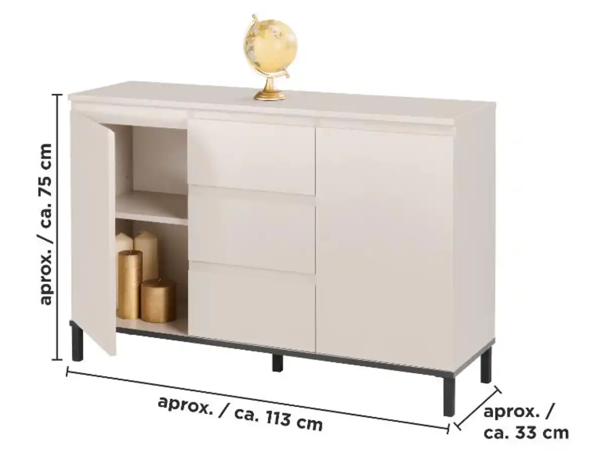 Bild 3 von LIVARNO® Kommode mit 2 Türen und 3 Schubladen