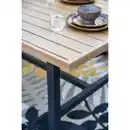 Bild 2 von GARDEN IMPRESSIONS Lounge-Gartenmöbel »Elati Dining Eckset«, 5-tlg, Aluminium, carbon black/valley sand/light teaklook