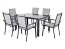 Bild 1 von LIVARNO® Alu-Set »Houston«, 7-teilig - Standardtisch & 6 Stapelsessel, hellgrau-meliert