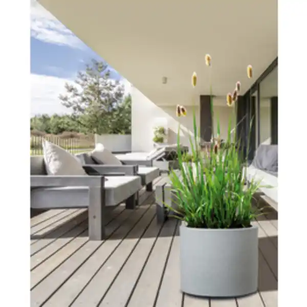 Bild 3 von CASAYA Pflanzgefäß »Roma«, 50 x 41 cm (ØxH), Kunststoff, steingrau