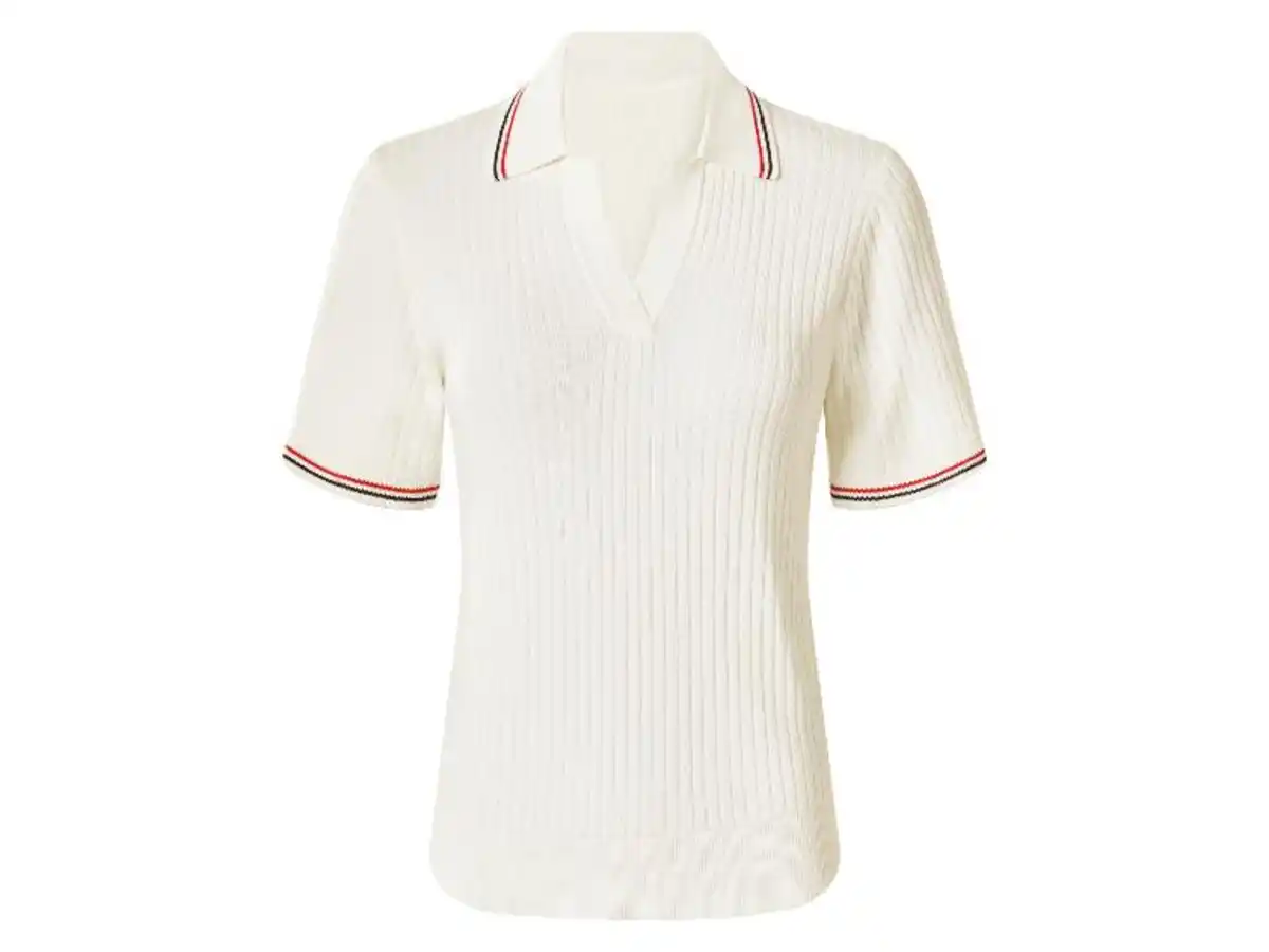 Bild 2 von esmara® Damen Geripptes Poloshirt