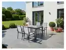 Bild 2 von LIVARNO® Alu-Set »Houston«, 5-teilig - Ausziehtisch & 4 Stapelsessel, hellgrau-meliert