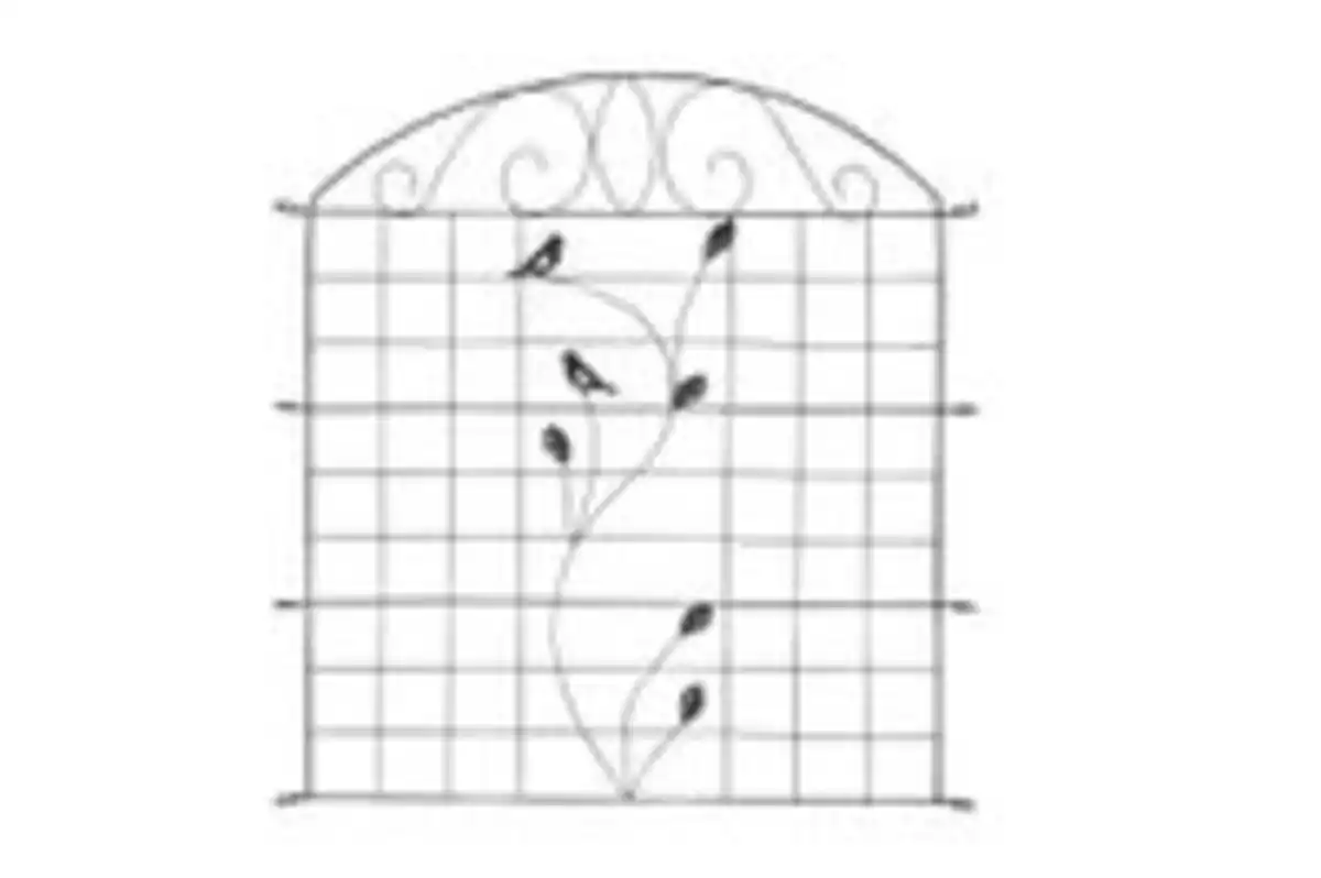 Bild 2 von Metall-Gartenzaun, M6, pulverbeschichtet, ca. 77,5 x 64 cm - Anthrazit