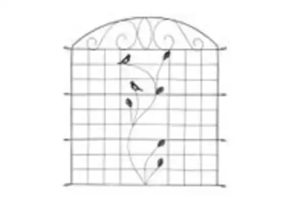 Bild 2 von Metall-Gartenzaun, M6, pulverbeschichtet, ca. 77,5 x 64 cm - Anthrazit