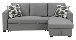 Ecksofa mit Stauraum & Schlaffunktion, ca. 223 x 146 x 88 cm - Grau