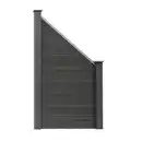 Bild 1 von WPC-Sichtschutzzaun CORTEZA - 1x Schrägelement + 1x Pfosten - Schwarz