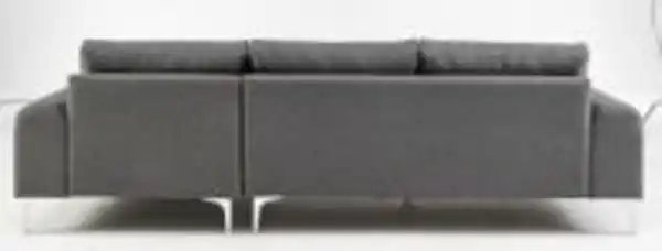 Bild 4 von Modernes Ecksofa mit gepolsterte Kissen, ca. 285 x 152/93 x 88 cm - Grau