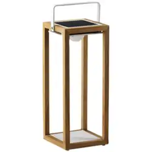 BEST Solarleuchte, Höhe: 53 cm, weiß, teakholz