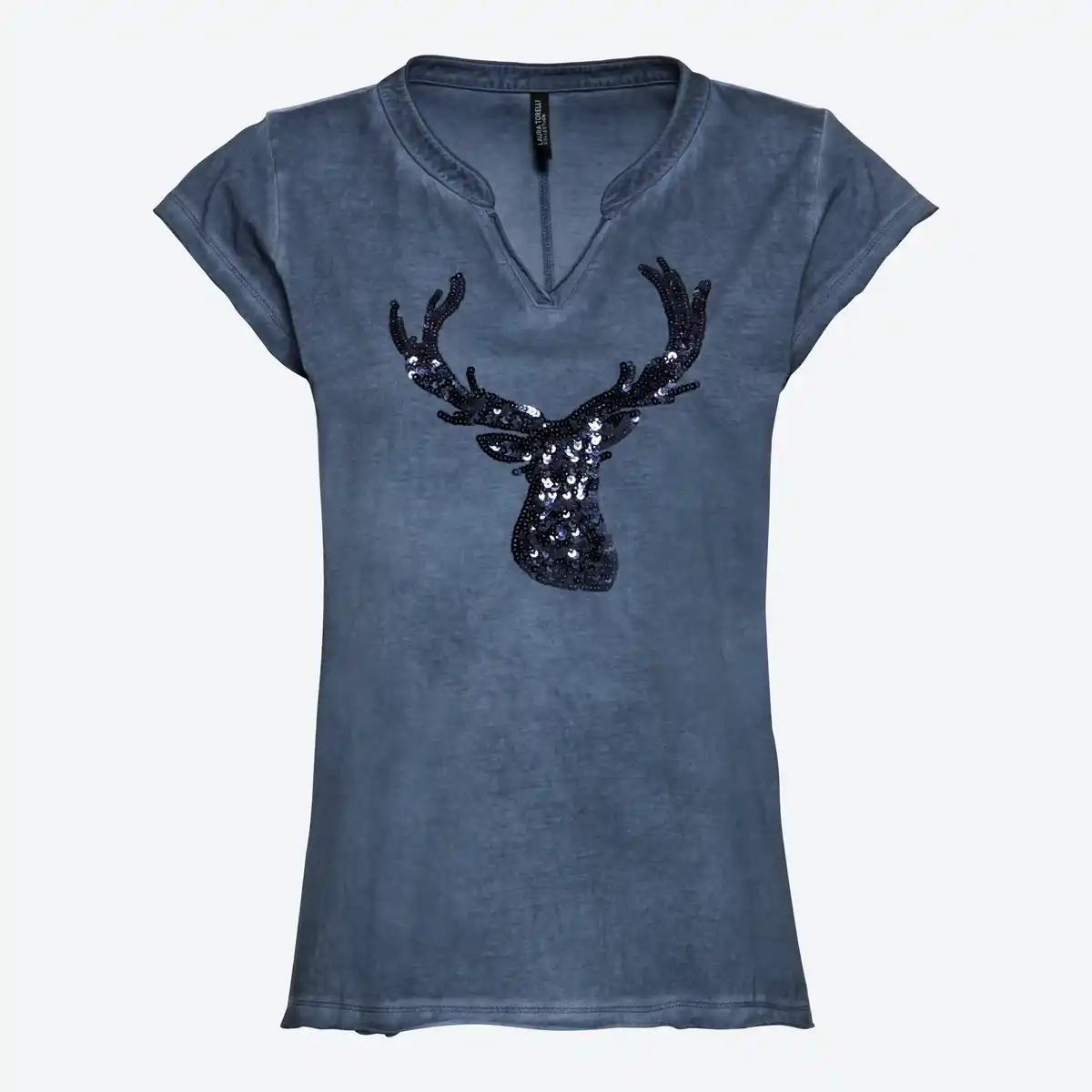 Bild 3 von Damen-Trachten-T-Shirt mit Hirsch-Motiv