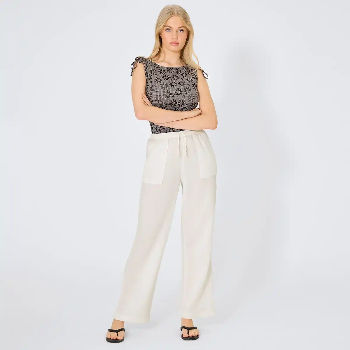 Bild 1 von Damen-Stoffhose aus Musselin