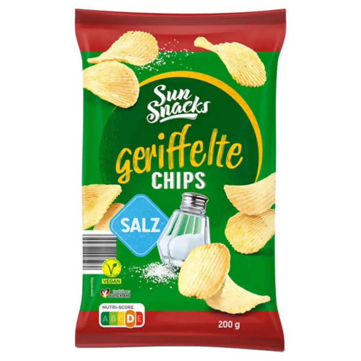 Bild 1 von SUNSNACKS Riffel Chips 200 g, Salz