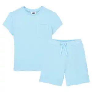 LILY & DAN Kinder Jersey-Set, Blau, 98/104