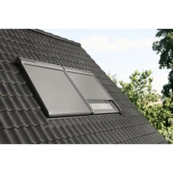 Bild 2 von VELUX Solar-Rollladen »SSL YK33 0000S«, dunkelgrau, für VELUX Dachfenster, inkl. Funk-Wandschalter