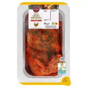MEINE METZGEREI Halbes Hähnchen gewürzt 750 g