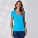Bild 4 von Damen-T-Shirt mit V-Ausschnitt