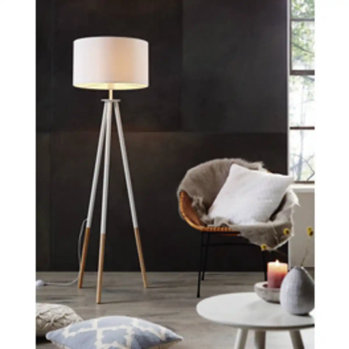 Bild 2 von EGLO Stehleuchte »BIDFORD«, holz, stahl