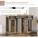 Bild 4 von Hundekäfig, Hundehütte, Haustierkäfig mit Zweiraum, Doppeltüren, Eiche