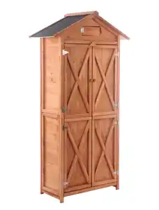 Werkzeugschrank aus Holz, ca. 88 x 45,5 x 168 cm - Braun