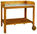 Bild 1 von Pflanztisch aus Akazienholz mit Zinkplatte, ca. 111 x 49 x 91 cm - Braun