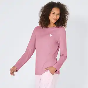 Damen-Homewear-Shirt mit hohem Modal-Anteil