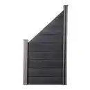 Bild 4 von WPC-Sichtschutzzaun CORTEZA - 1x Schrägelement + 1x Pfosten - Schwarz