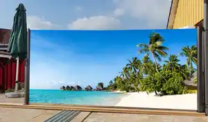 Seitenmarkise mit Fotodruck Südsee - Auszug links - Bildmotiv rechts , 1,6 x 3,0 m