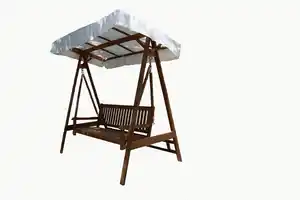 3 Personen Gartenschaukel aus Akazienholz mit FSC, ca. 120 x 207 x 190 cm
