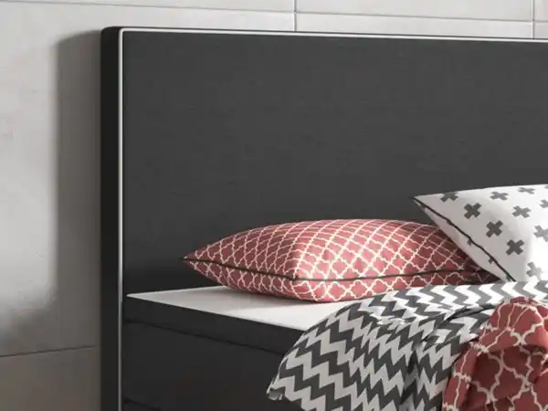 Bild 3 von Boxspringbett King Size 180x200 cm Webstoff Anthrazit