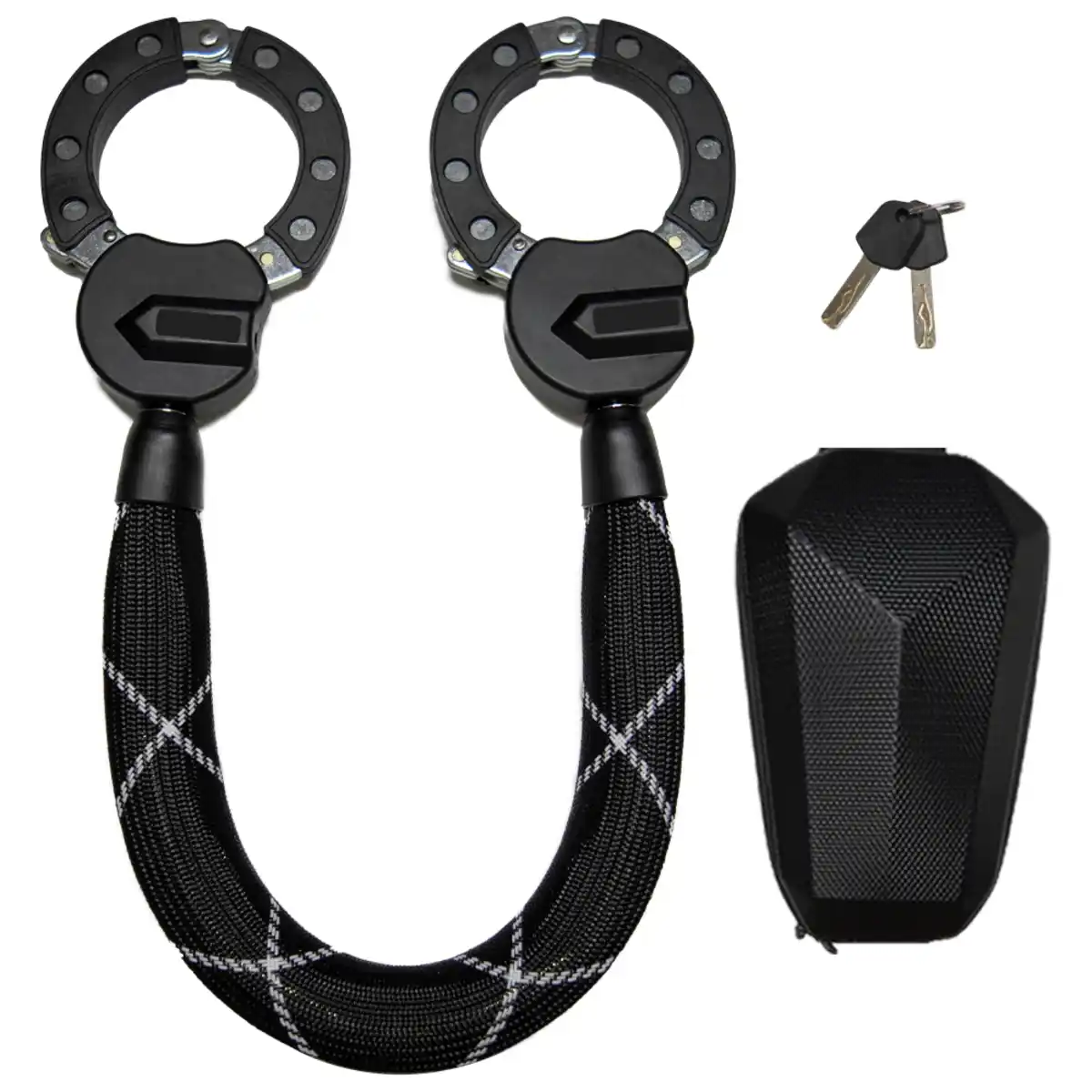 Bild 1 von Fahrrad-Kettenschloss, Handschellenverschluss inkl. Aufbewahrungstasche