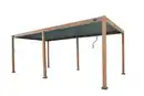 Bild 1 von Aluminium-Pergola mit beweglicher Flügeltür, ca. 3 x 6 m - Dunkelbraun