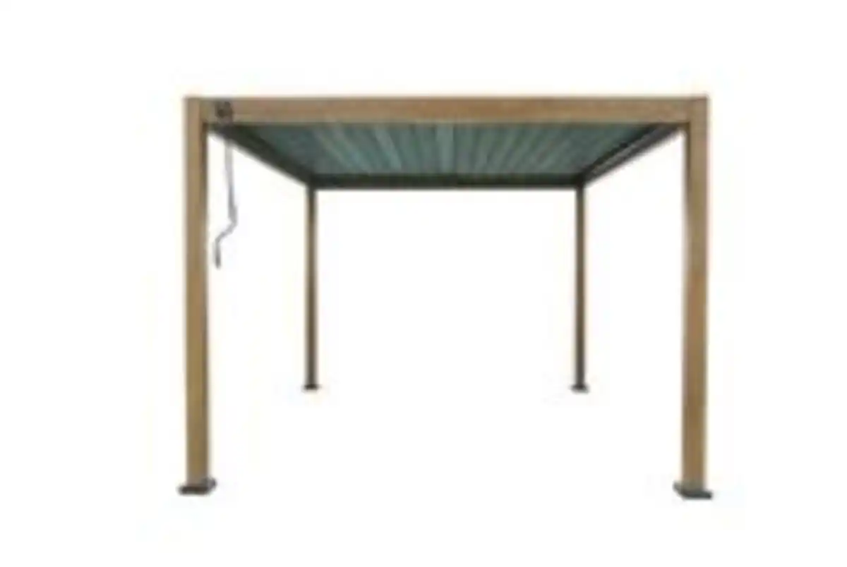 Bild 4 von Aluminium-Pergola mit beweglicher Flügeltür, ca. 3 x 3 m - Dunkelbraun