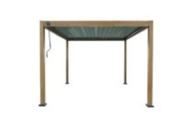 Bild 4 von Aluminium-Pergola mit beweglicher Flügeltür, ca. 3 x 3 m - Dunkelbraun