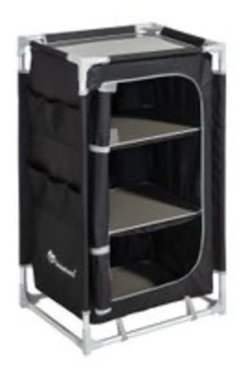 Bild 3 von Campingküche mit 3-stufigem Stoffschrank, ca. 57x47x98 cm – schwarz/grau