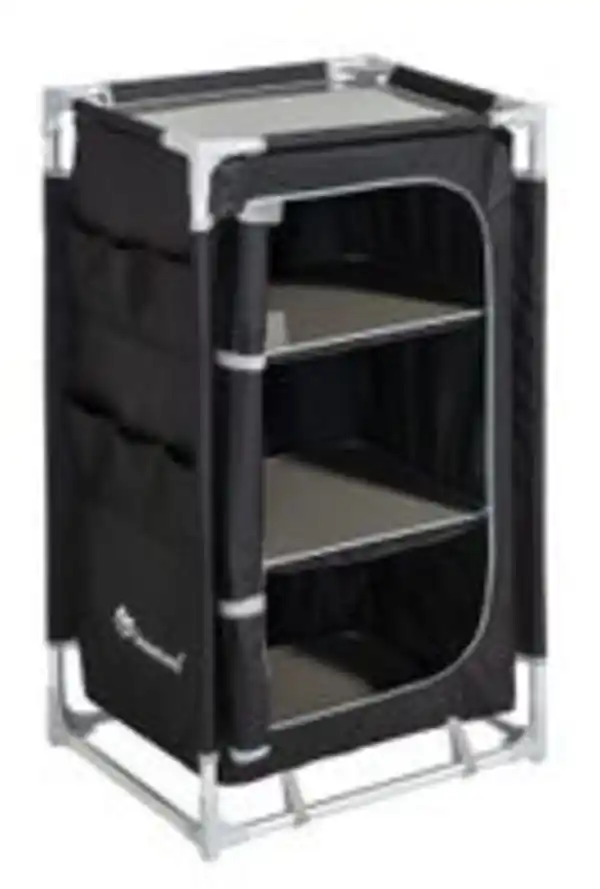 Bild 3 von Campingküche mit 3-stufigem Stoffschrank, ca. 57x47x98 cm – schwarz/grau
